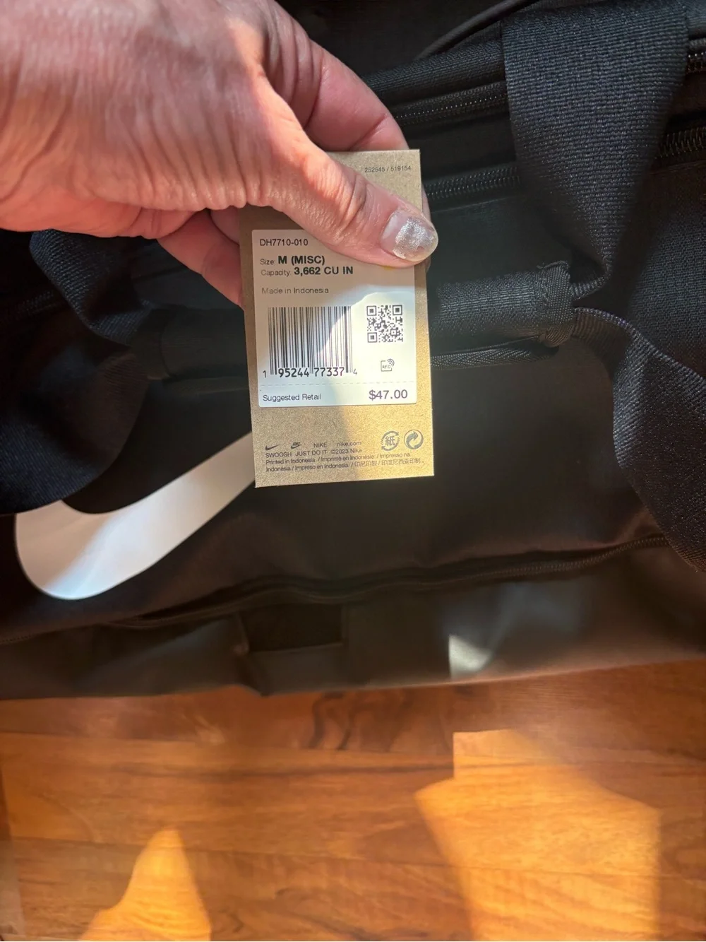 New Nike Black Duffel Bag